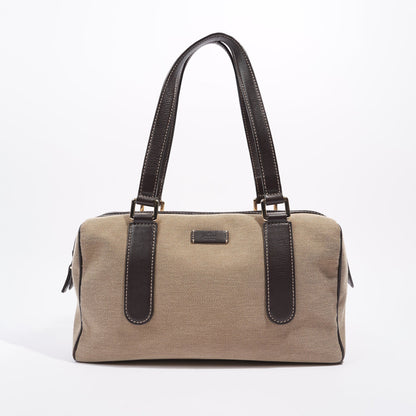 Gucci Canvas Boston Bag Beige / Brown