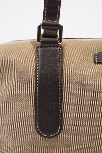 Gucci Canvas Boston Bag Beige / Brown