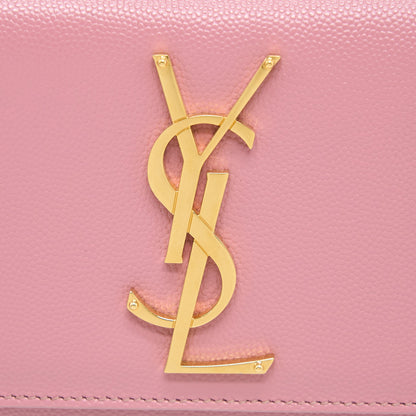 Saint Laurent Mini Kate Bag Grained Calfskin Pink GHW