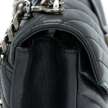 Saint Laurent/YSL Quilted Medium College Bag Lambskin Black Ruthenium Hardware