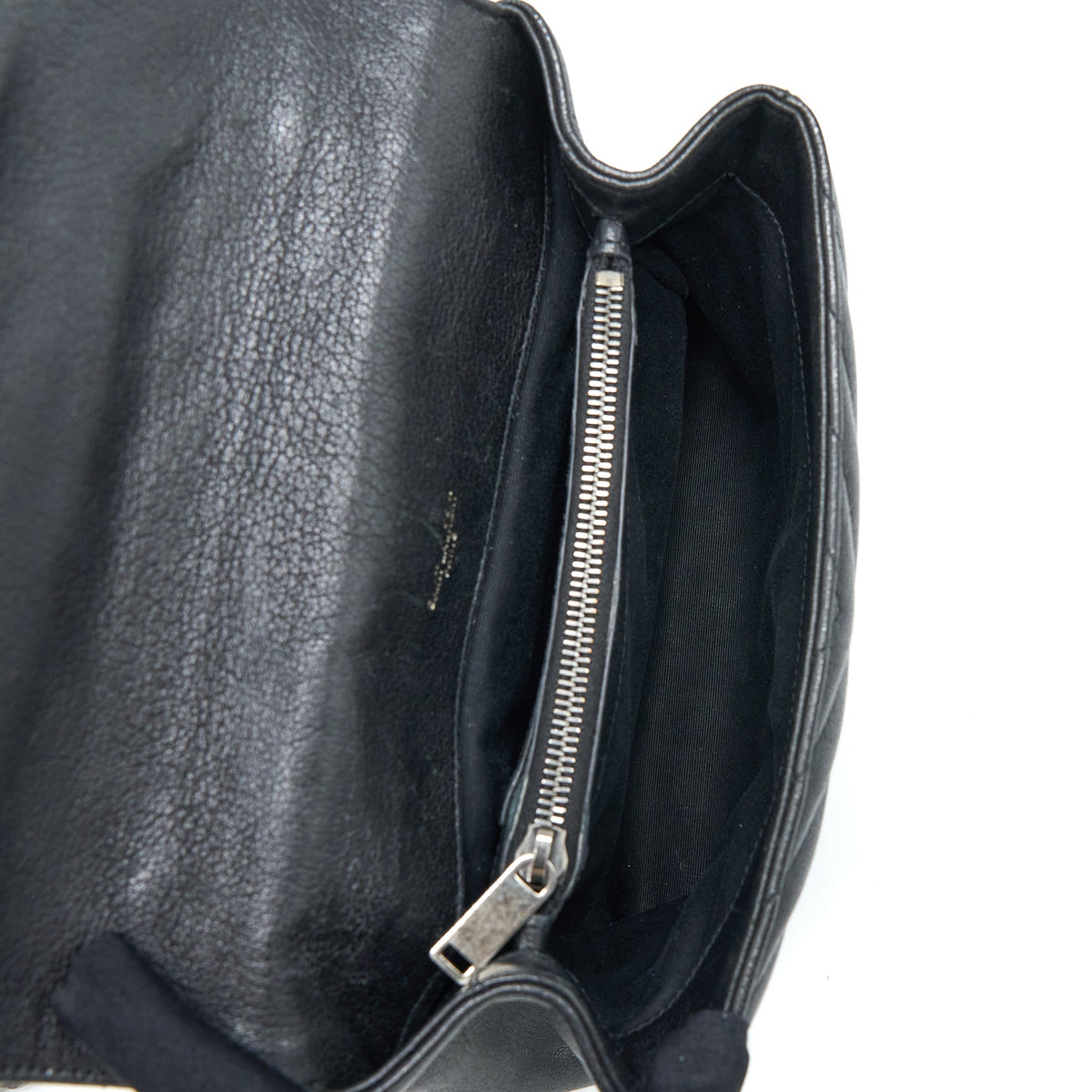 Saint Laurent/YSL Quilted Medium College Bag Lambskin Black Ruthenium Hardware