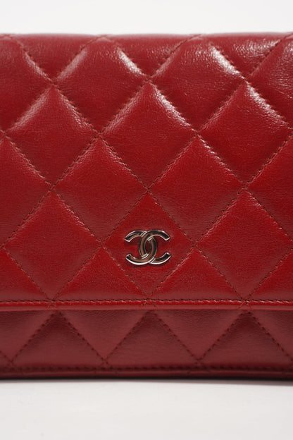 Chanel Womens Wallet On Chain Burgundy