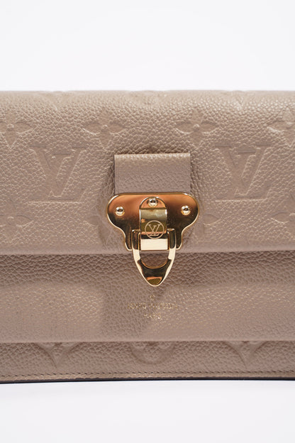 Louis Vuitton Womens Vavin Chain Wallet Beige Empreinte Leather
