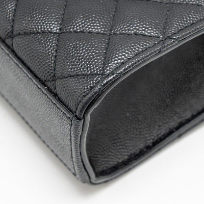 Saint Laurent/YSL Medium Envelope Bag Calfskin Black GHW