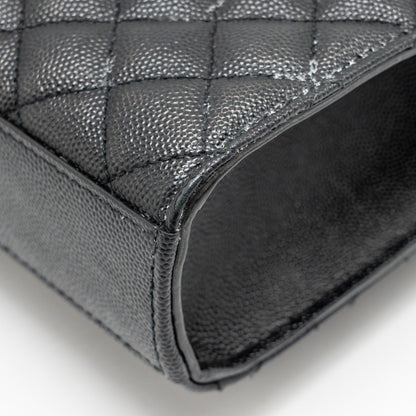 Saint Laurent/YSL Medium Envelope Bag Calfskin Black GHW