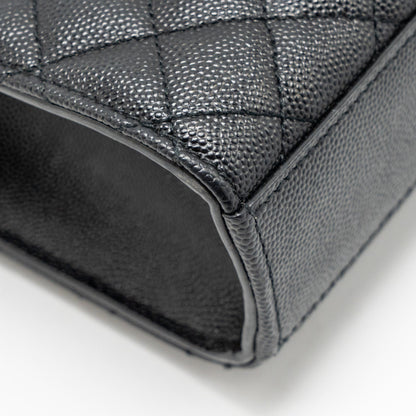 Saint Laurent/YSL Medium Envelope Bag Calfskin Black GHW