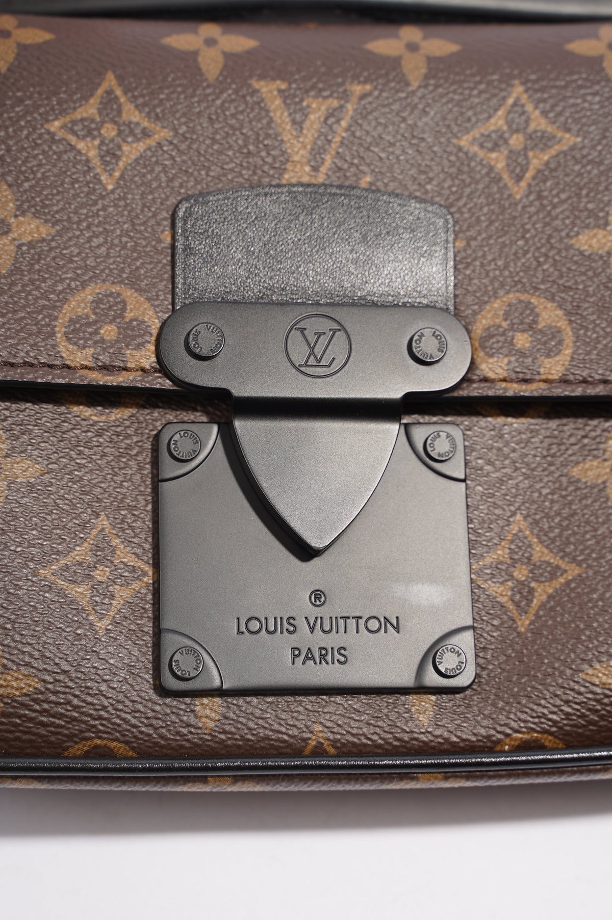 Louis Vuitton Mens S Lock Sling Bag Monogram Canvas
