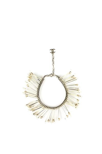 Chanel Silver Pearl Sunray Solar Bracelet