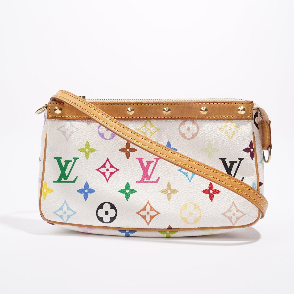 Louis Vuitton Womens Pochette Accessoire Murakami White / Multi Canvas