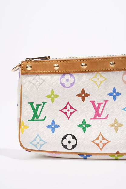 Louis Vuitton Womens Pochette Accessoire Murakami White / Multi Canvas