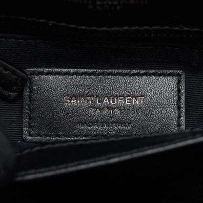 Saint Laurent Loulou Toy Strap Bag Calfskin Black With Black Hardware