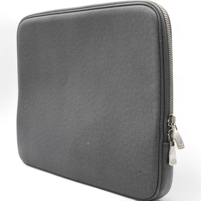 Louis-vuitton Laptop Case Grey Leather