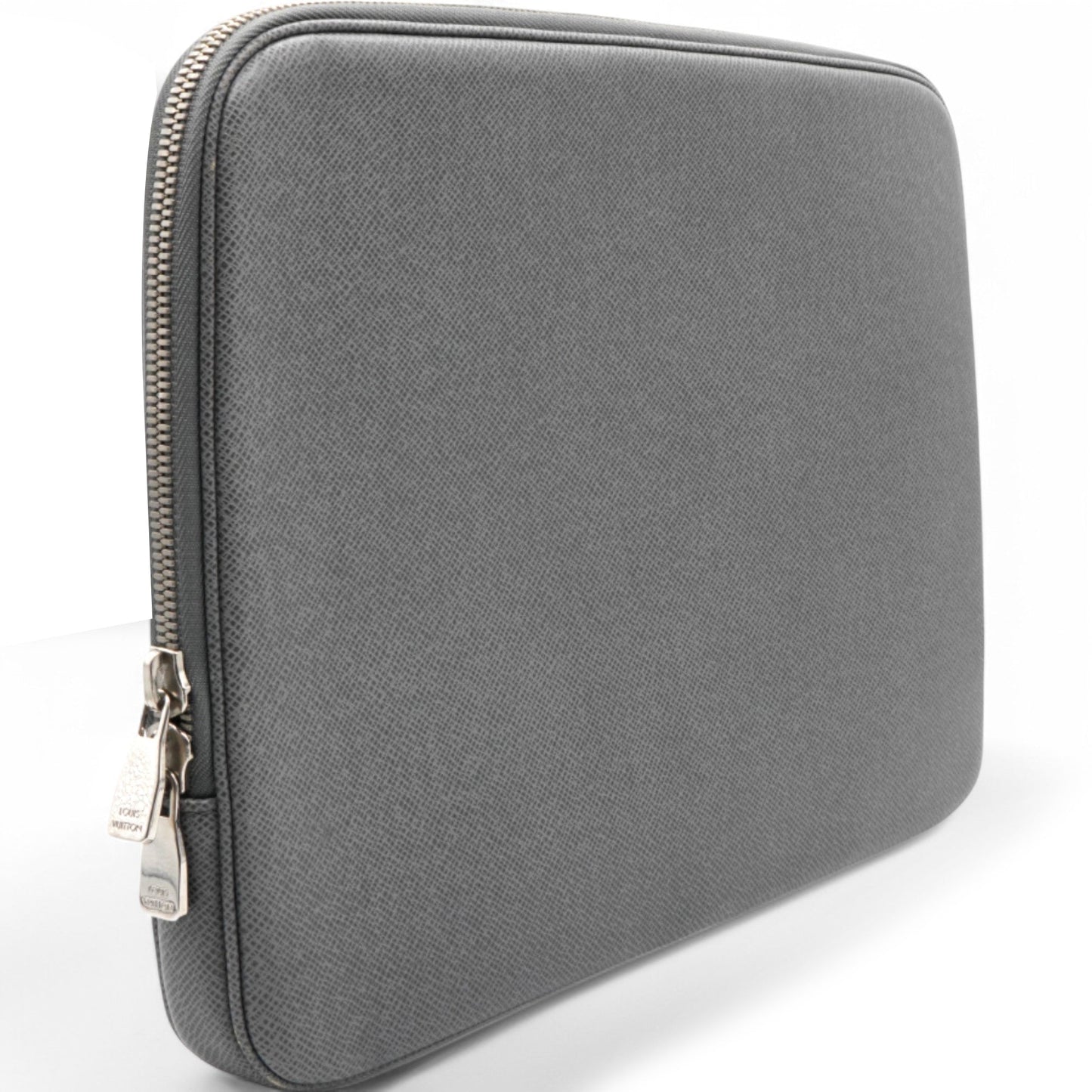 Louis-vuitton Laptop Case Grey Leather