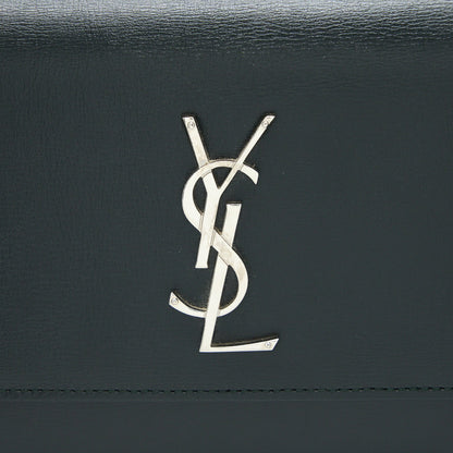 Saint Laurent Sunset Chain Bag Calfskin Dark Green SHW
