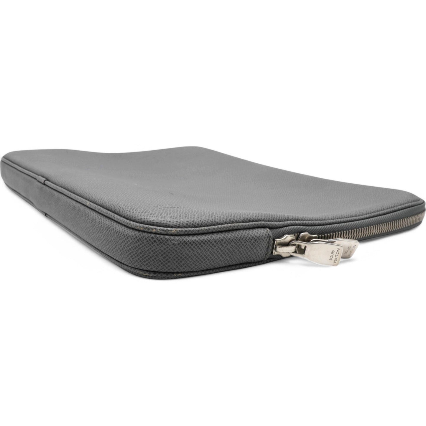 Louis-vuitton Laptop Case Grey Leather