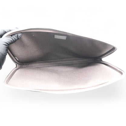 Louis-vuitton Laptop Case Grey Leather