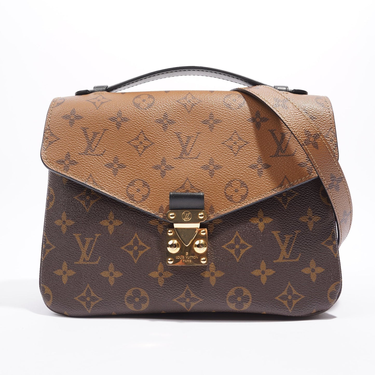 Louis Vuitton Womens Pochette Metis Reverse Monogram Canvas