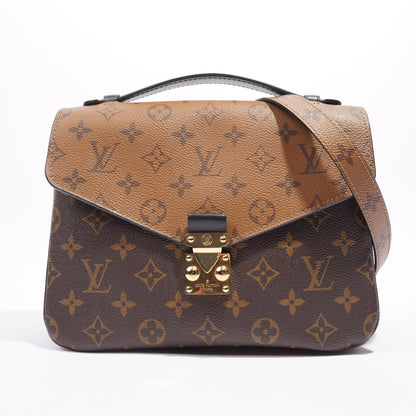 Louis Vuitton Womens Pochette Metis Reverse Monogram Canvas
