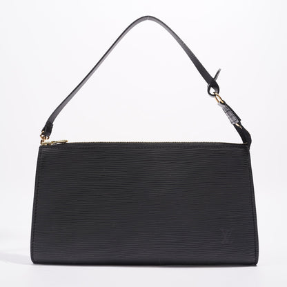 Louis Vuitton Womens Pochette Black Epi Leather
