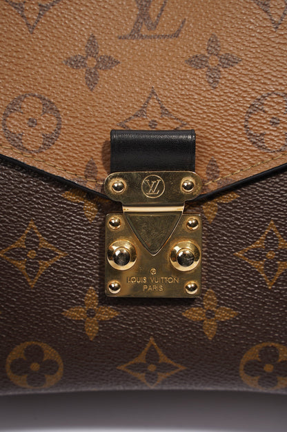 Louis Vuitton Womens Pochette Metis Reverse Monogram Canvas