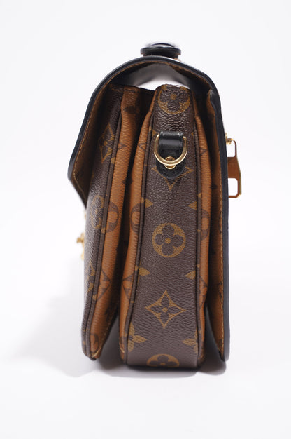 Louis Vuitton Womens Pochette Metis Reverse Monogram Canvas