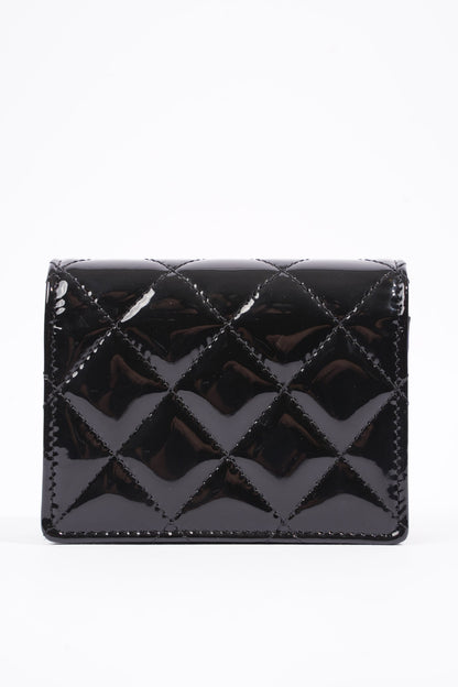 Chanel Wallet on Chain Black Patent Micro