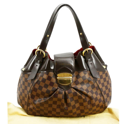 Louis Vuitton Sistina GM Damier Ebene Shoulder Bag Brown