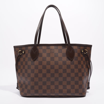 Louis Vuitton Womens Neverfull Damier Ebene Canvas PM