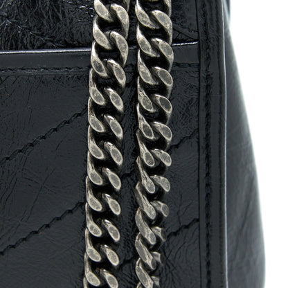 Saint Laurent Medium Niki Chain Bag Aged Calfskin Black Ruthenium Hardware