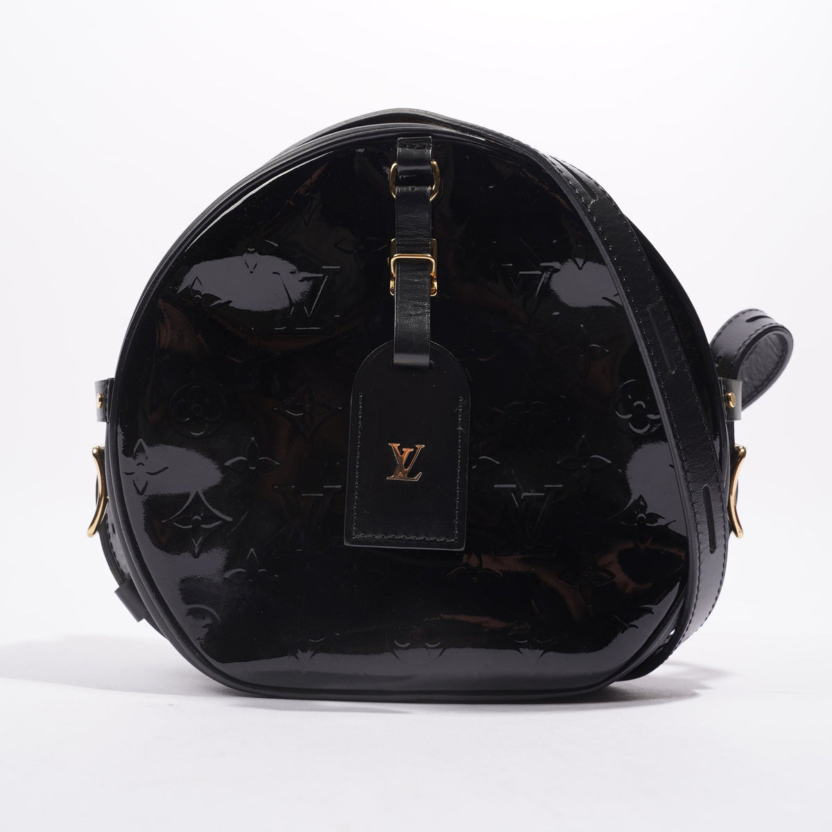 Louis Vuitton Boite Chapeau Souple Bag Black Vernis Leather