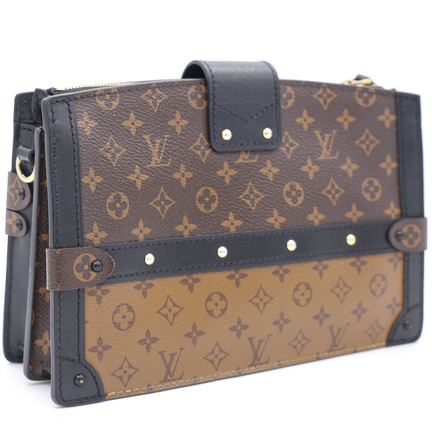 Louis-vuitton Reverse Monogram Canvas Trunk Clutch Bag