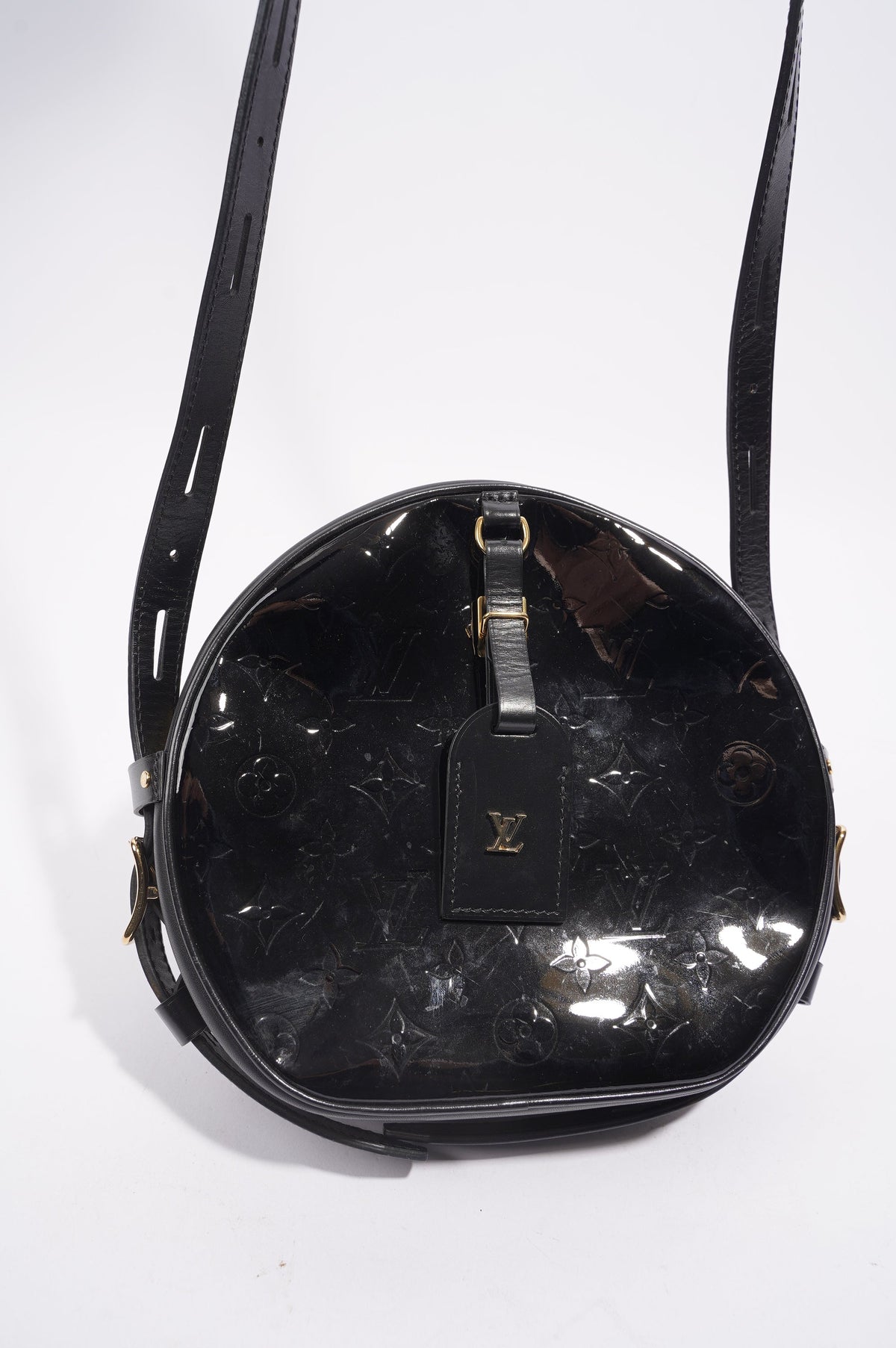 Louis Vuitton Boite Chapeau Souple Bag Black Vernis Leather