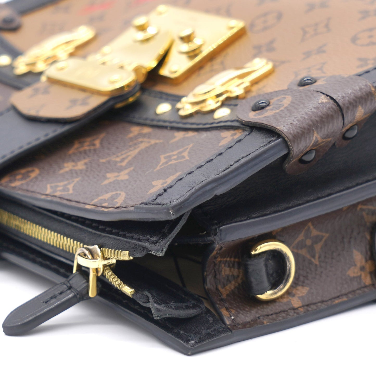 Louis-vuitton Reverse Monogram Canvas Trunk Clutch Bag