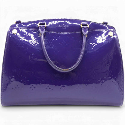 Louis-vuitton Alma Bag In Purple Embossed Monogram Patent Leather