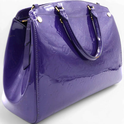 Louis-vuitton Alma Bag In Purple Embossed Monogram Patent Leather