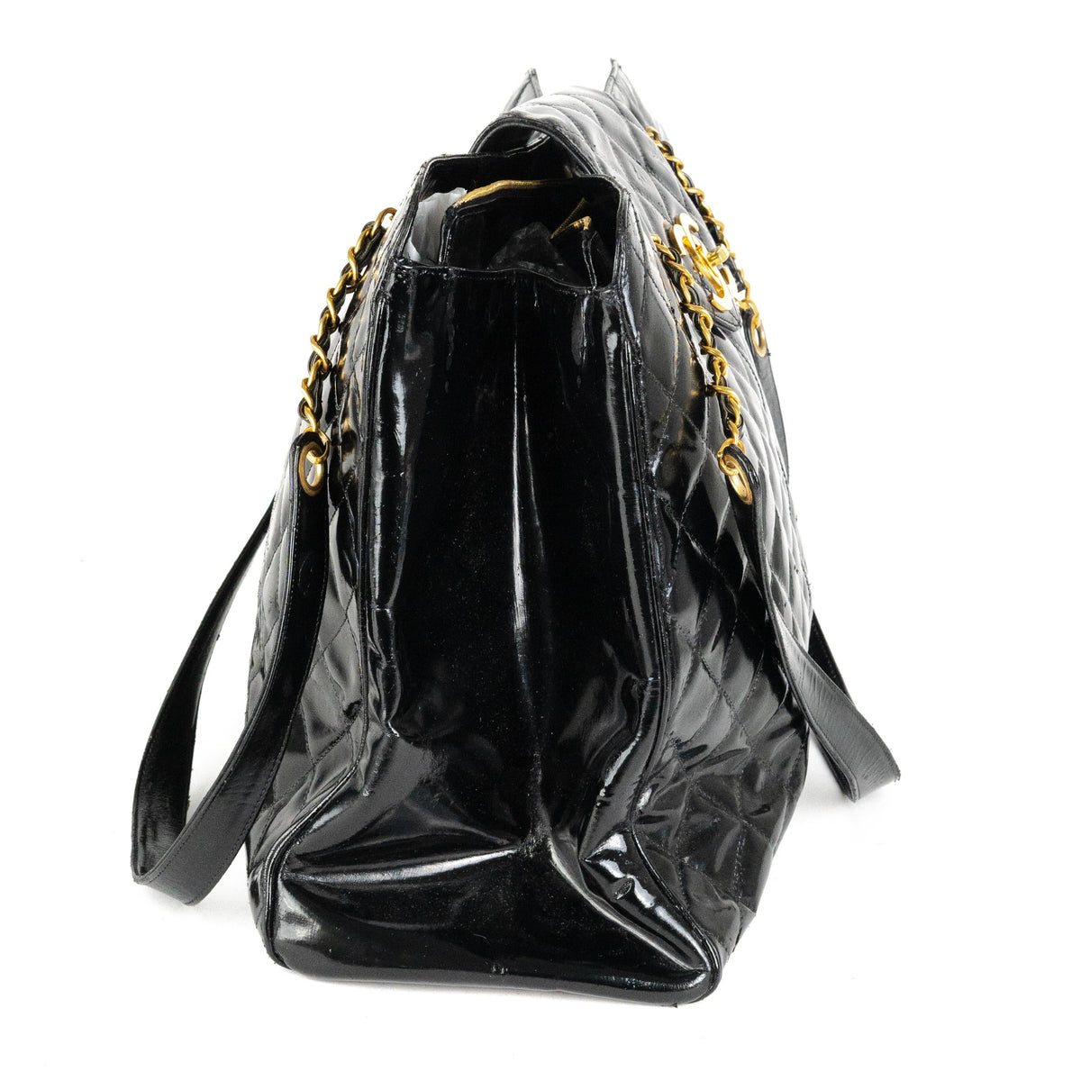 Chanel Supermodel Patent Tote Black