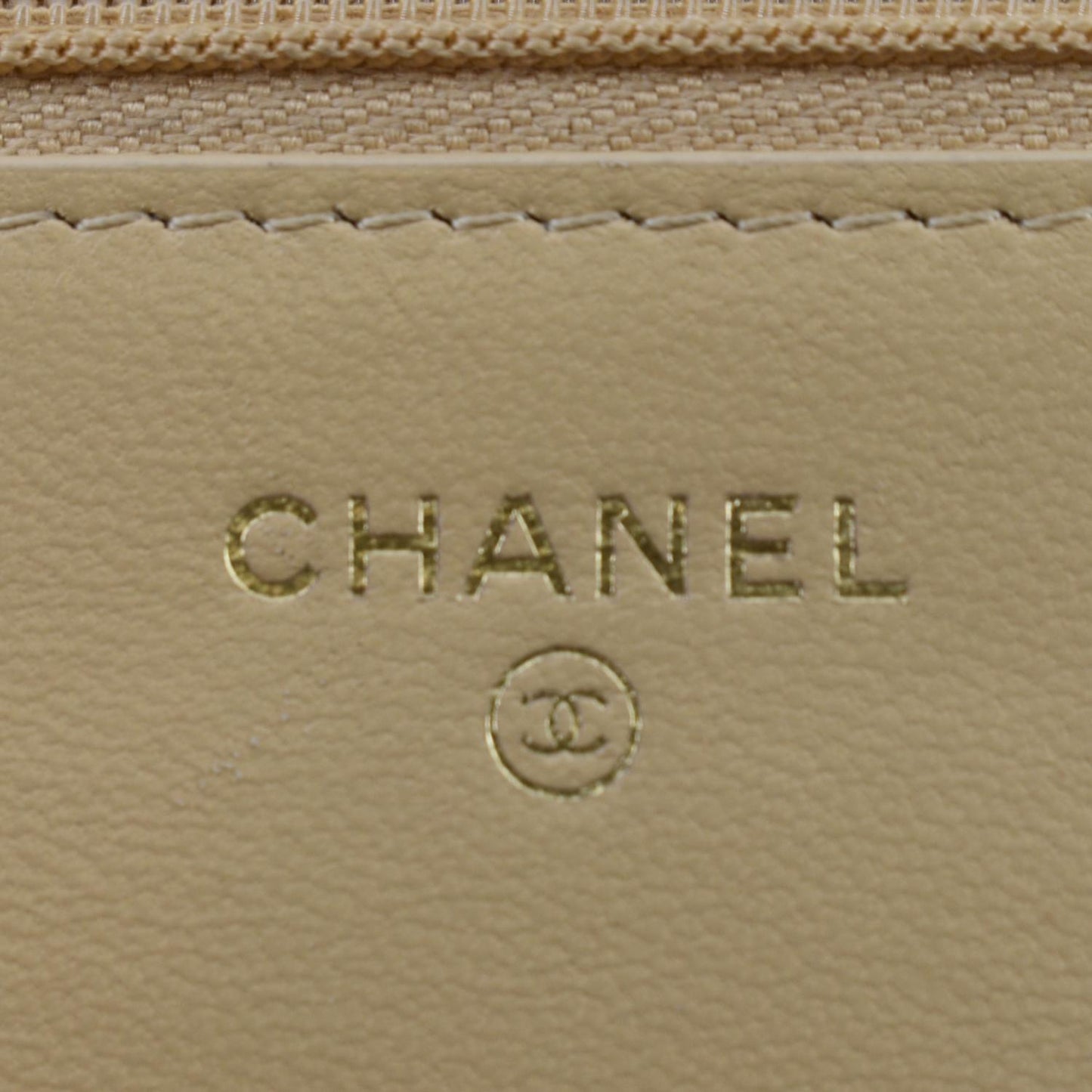 CHANEL WOC Quilted Leather Wallet On Chain Crossbody Bag Bicolor