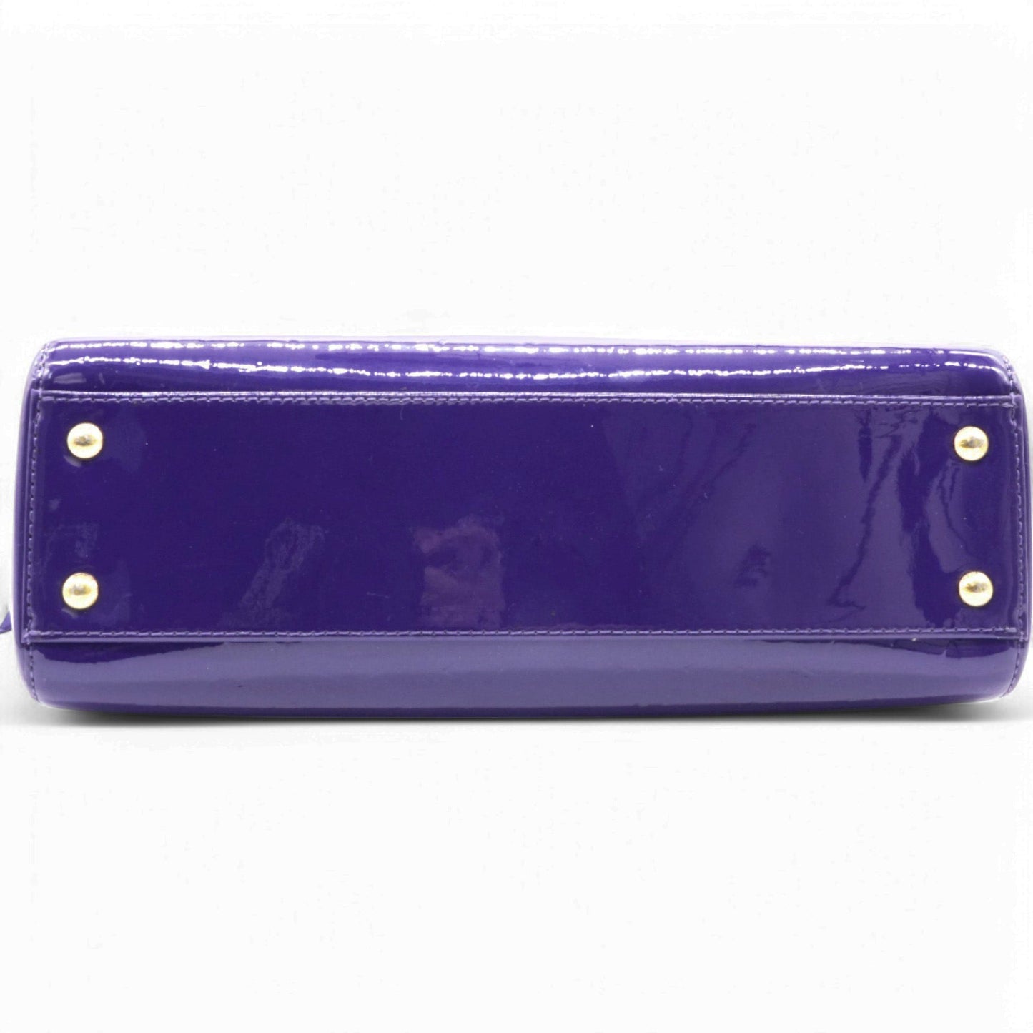 Louis-vuitton Alma Bag In Purple Embossed Monogram Patent Leather
