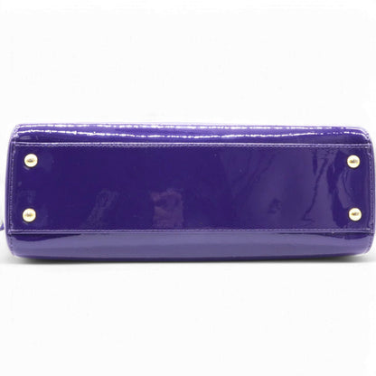 Louis-vuitton Alma Bag In Purple Embossed Monogram Patent Leather