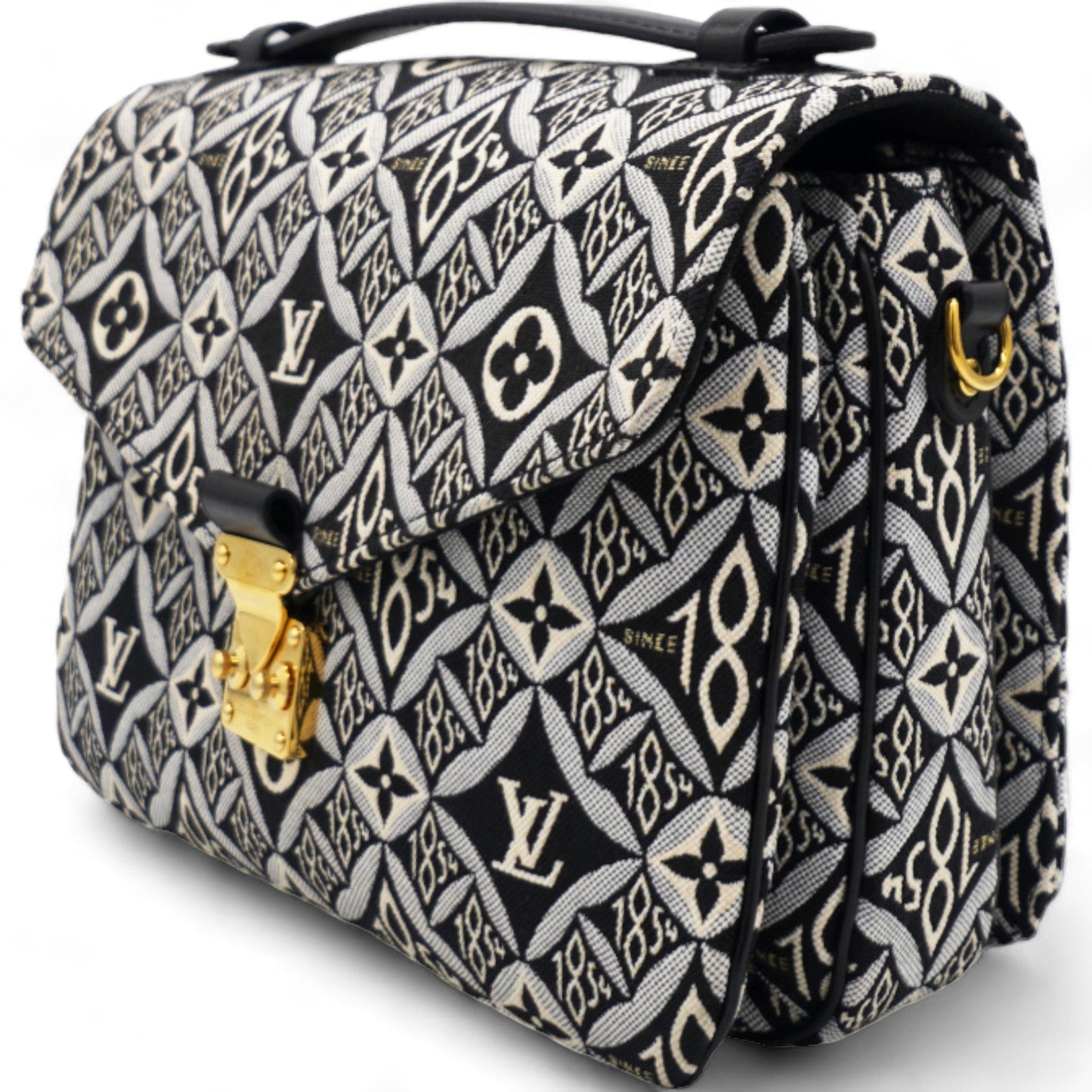Louis-vuitton Jacquard Since 1854 Pochette Metis Grey