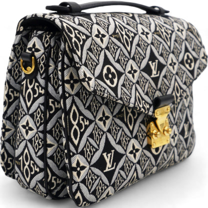 Louis-vuitton Jacquard Since 1854 Pochette Metis Grey