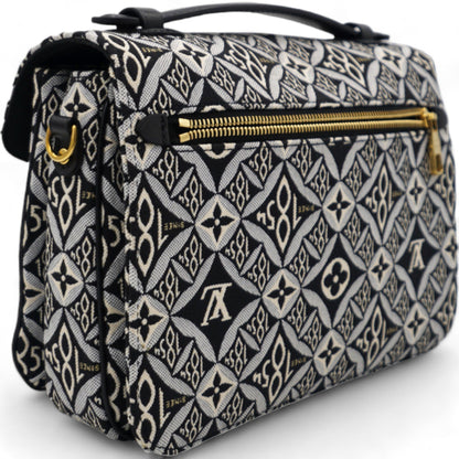 Louis-vuitton Jacquard Since 1854 Pochette Metis Grey