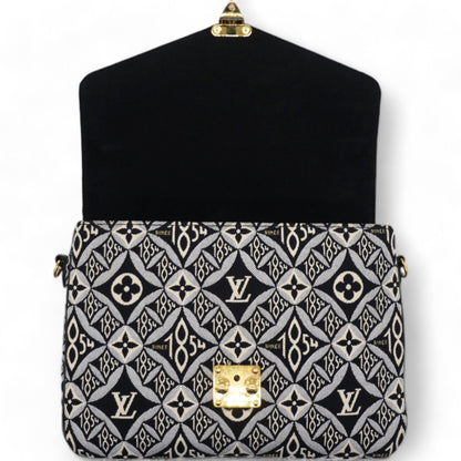 Louis-vuitton Jacquard Since 1854 Pochette Metis Grey