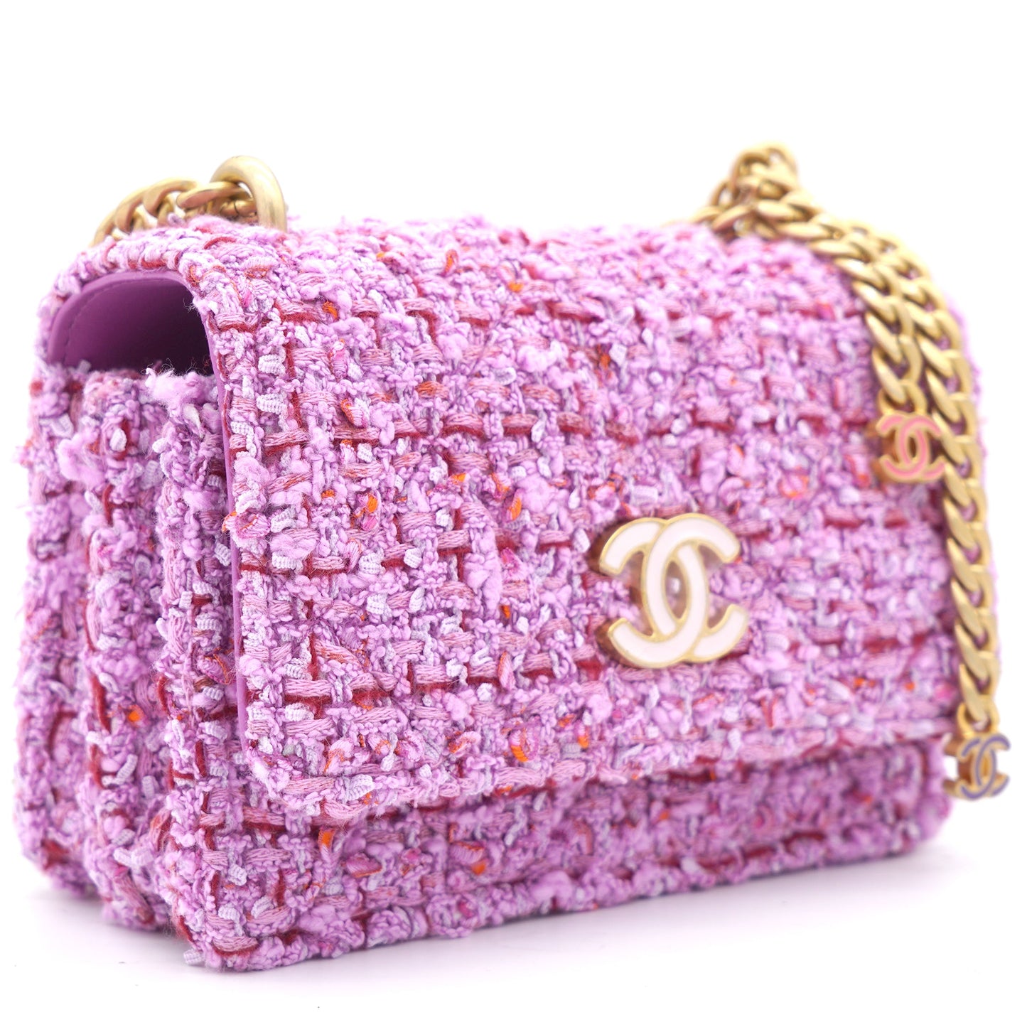 Pink Tweed  on Chain