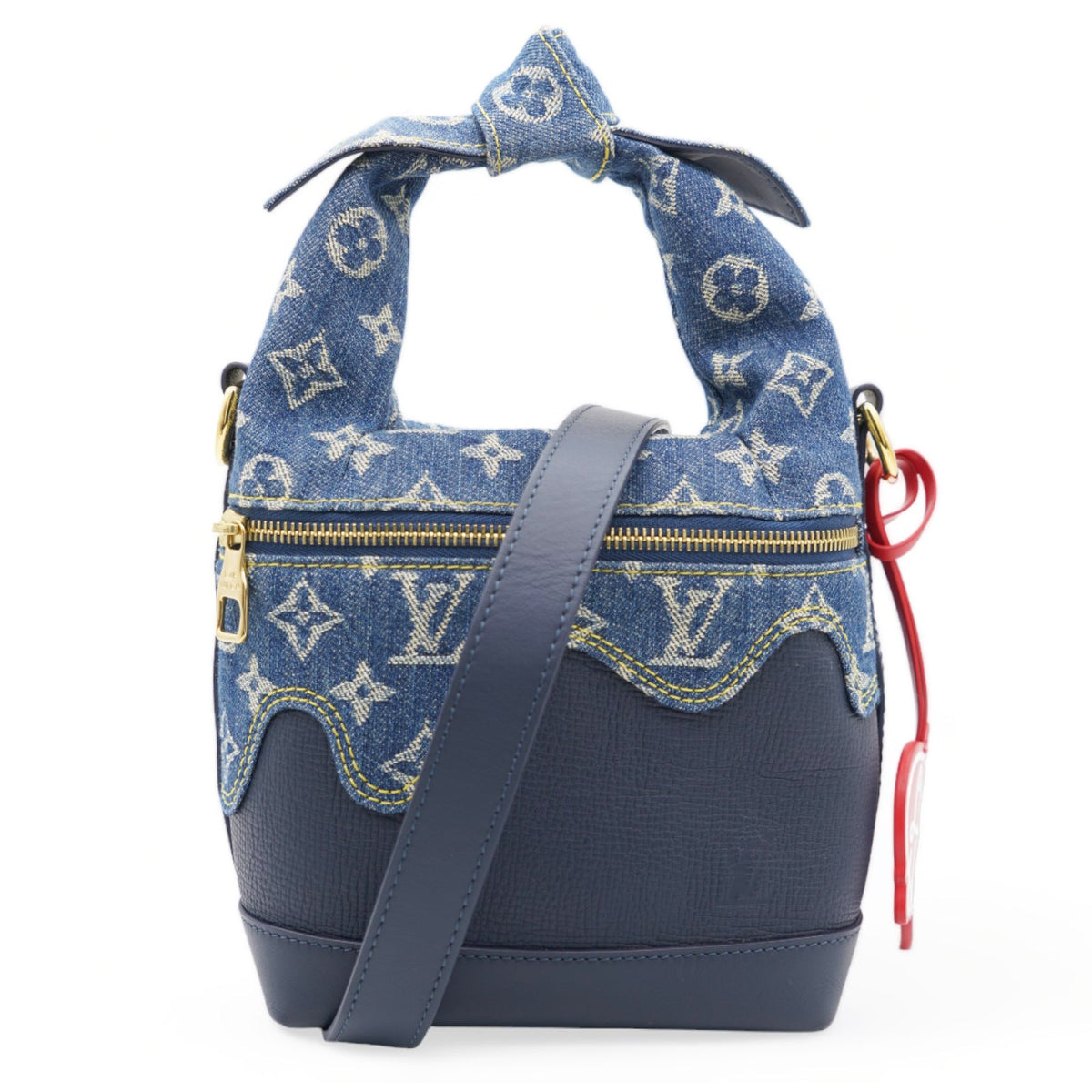 Louis-vuitton X NIGO Taurillon Monogram Denim Japanese Cruiser Blue