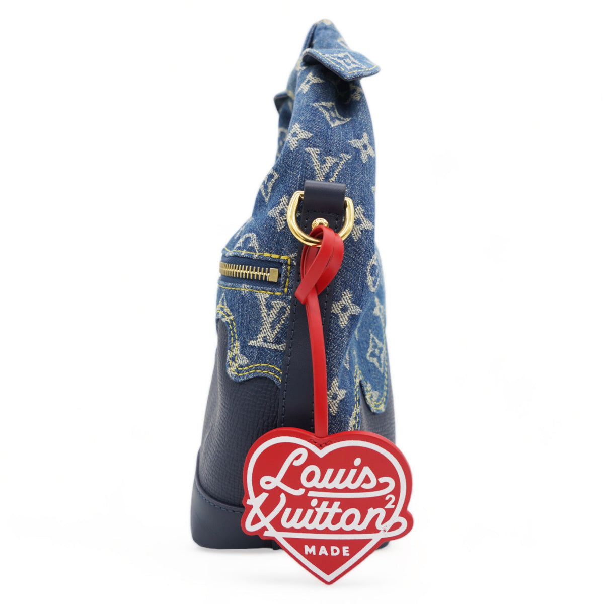 Louis-vuitton X NIGO Taurillon Monogram Denim Japanese Cruiser Blue