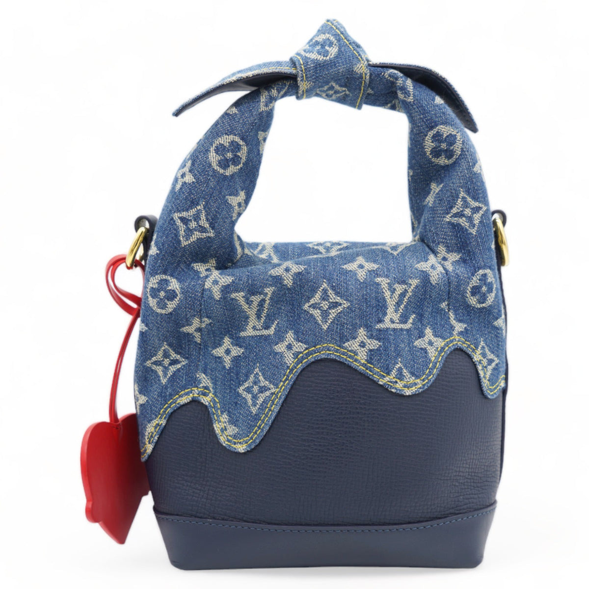 Louis-vuitton X NIGO Taurillon Monogram Denim Japanese Cruiser Blue