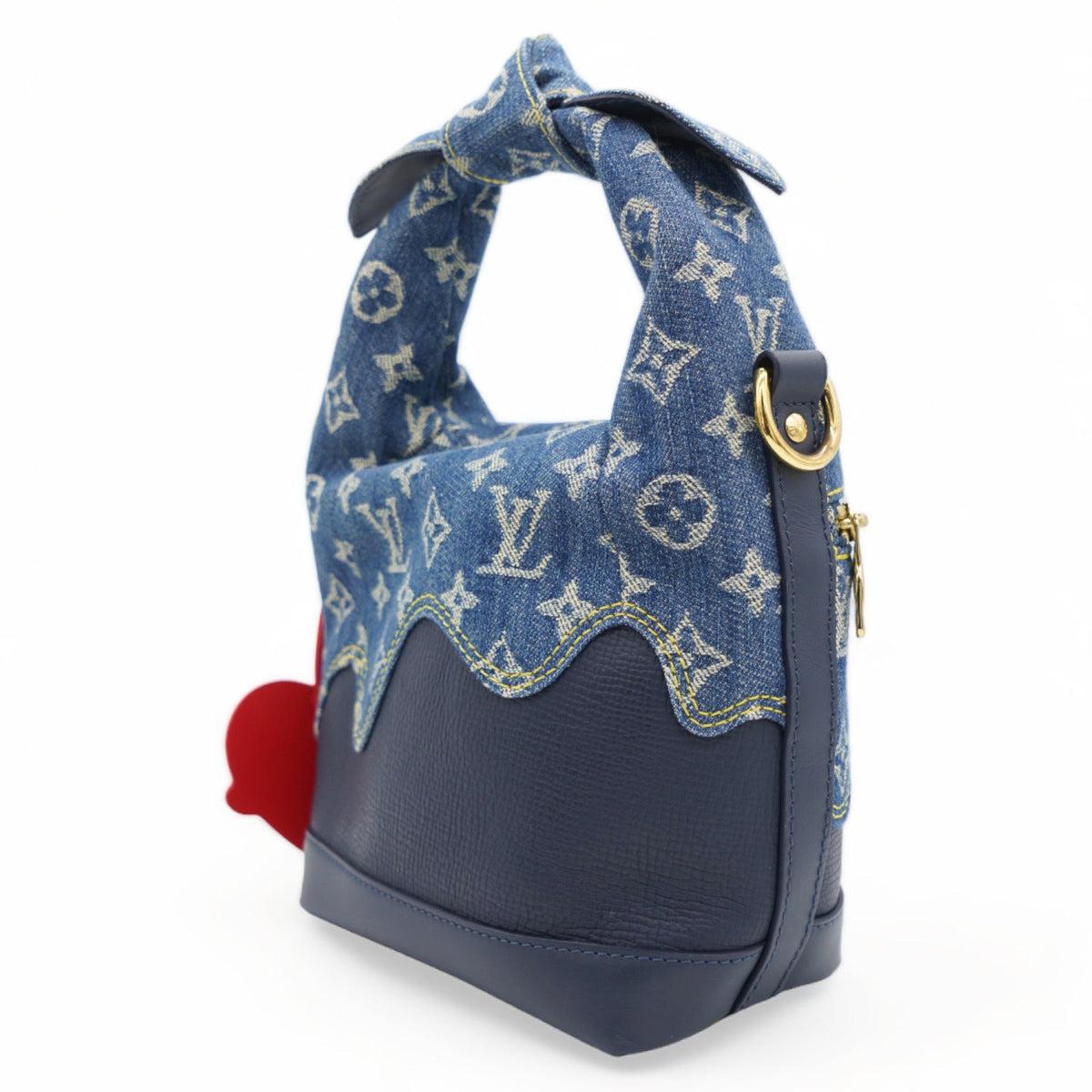 Louis-vuitton X NIGO Taurillon Monogram Denim Japanese Cruiser Blue