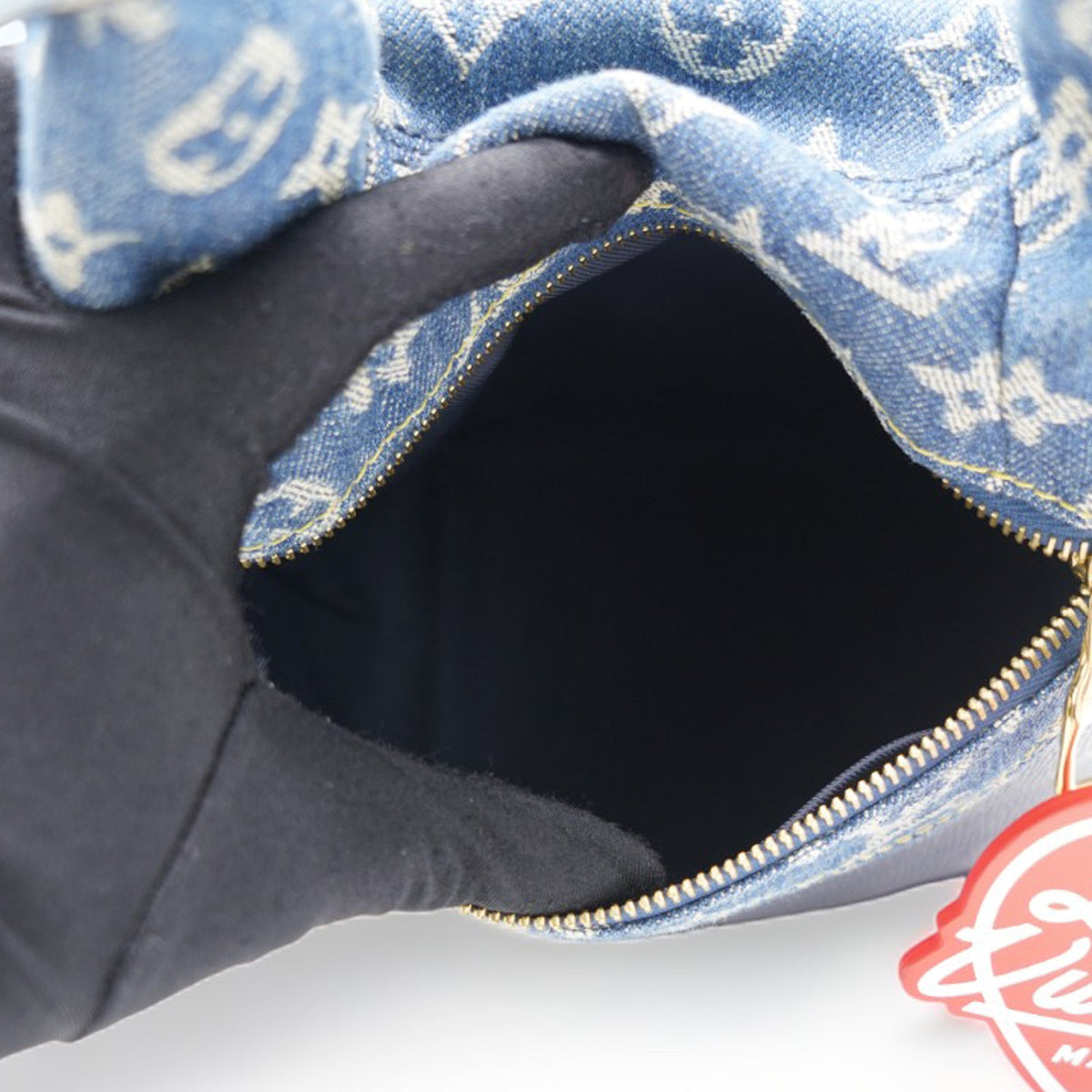 Louis-vuitton X NIGO Taurillon Monogram Denim Japanese Cruiser Blue