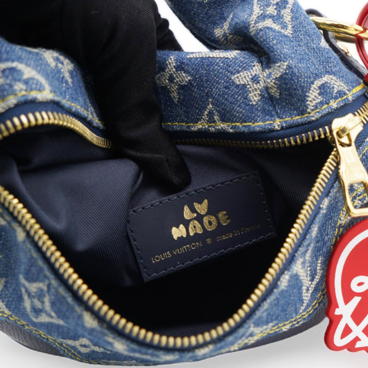 Louis-vuitton X NIGO Taurillon Monogram Denim Japanese Cruiser Blue